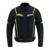 Plus Racing YUKON motoros kabát fekete-neon